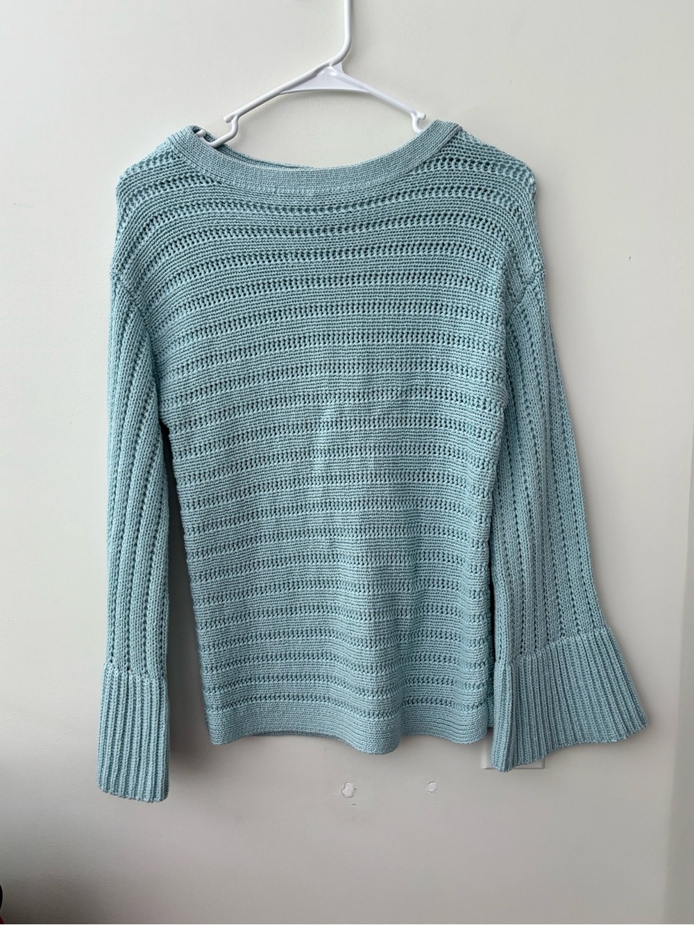 Ellen Tracy Pastel Blue Crewneck Knit Sweater